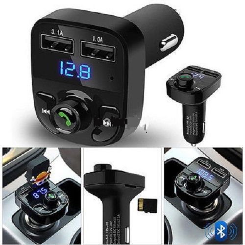 Kit Bluetooth voiture noir Car Kit Transmetteur FM Lecteur