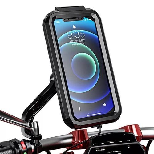 Support de Téléphone Moto Étanche - AquaShield Pro
