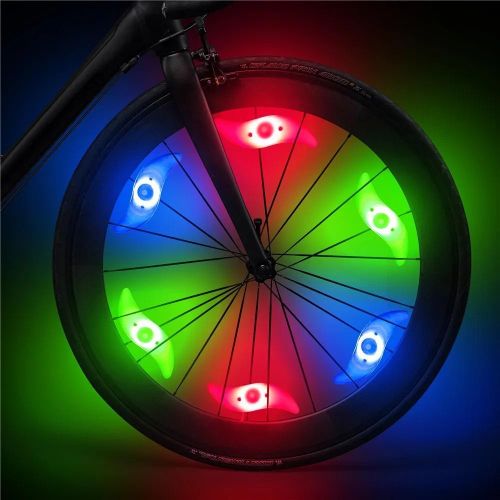 product_image_name-Generic-Éclairage LED pour vélo - 4 pièces (2 vertes + 1 rouge + 1 bleue)-5
