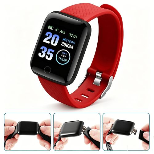 Generic Bracelet de fitness silicone podomètre étanche - image 2