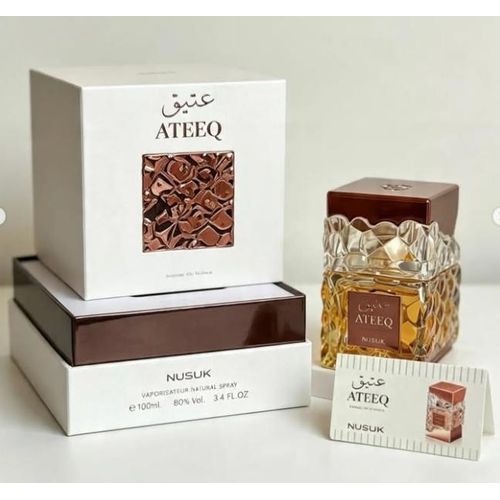 NUSUK ateeq extrait de parfum homme 100ml 72h