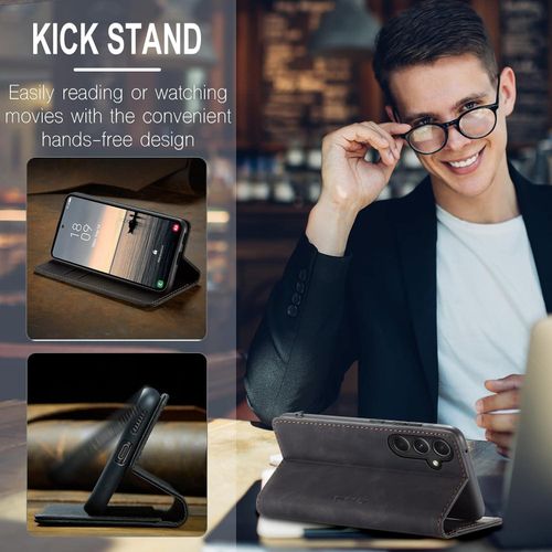 product_image_name-Generic-Etui portefeuille compatible Samsung Galaxy A35 4G/5G - Support et motif géométrique en cuir-NOIR-4