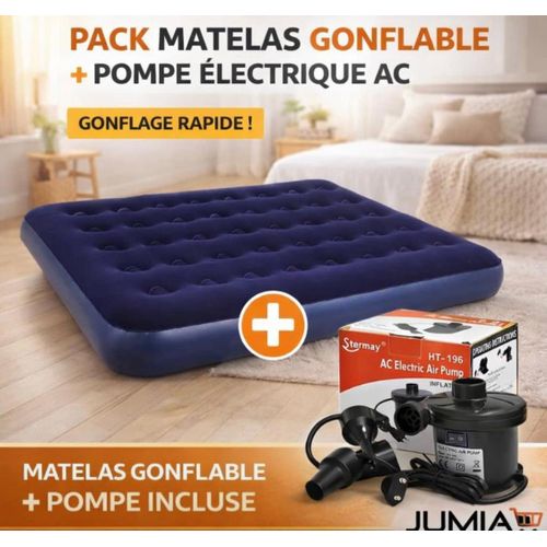 Generic Matelas Gonflables une Place + Pompe Offert