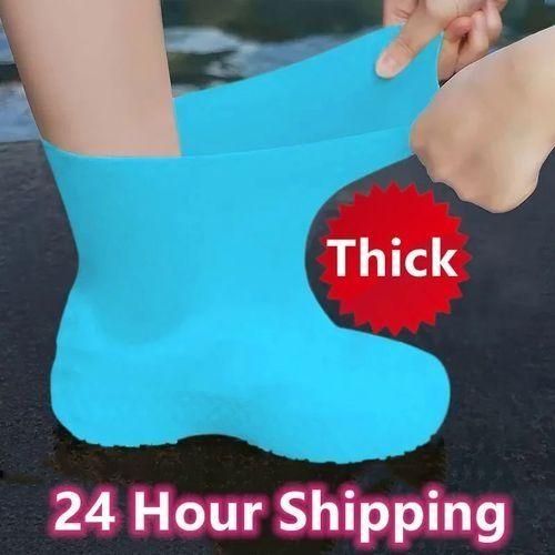 Generic 2 Paires De Couvre-chaussures Imperméables En Silicone Unisexe