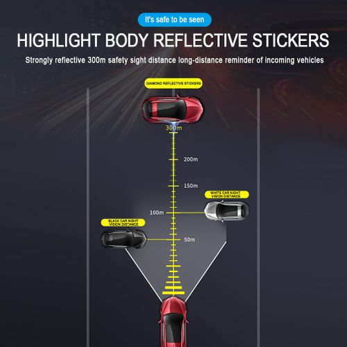 Generic autocollants réfléchissants pour la sécurité des portes de voiture,  étiquettes décoratives réfléchissantes et de longue distance, à prix pas  cher