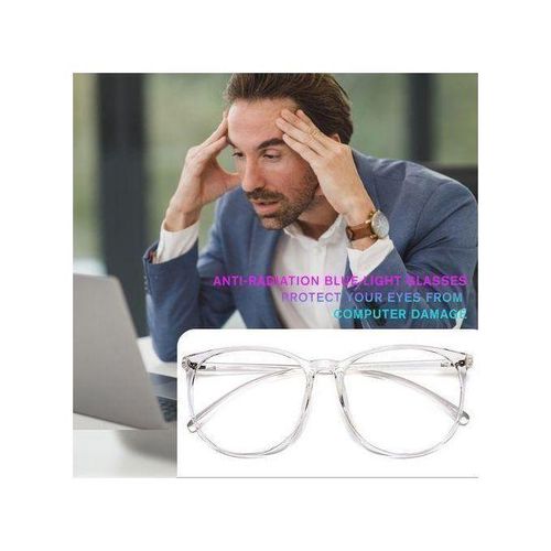 product_image_name-Generic-Agreable Lunettes Anti Lumière Bleue - Blanc-1