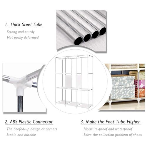 product_image_name-Generic-Rack à étagères pour vêtements pour la maison et le stockage de vêtements-4