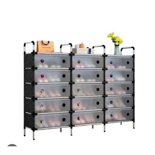 Generic ÉTAGÈRE À CHAUSSURES PLIABLE EN PLASTIQUE ET MÉTAL