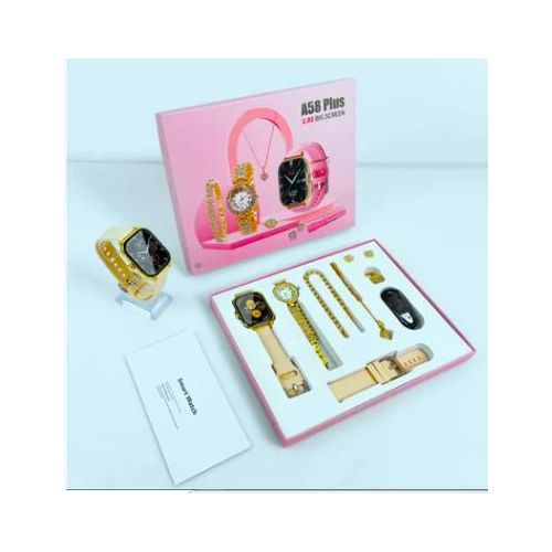 product_image_name-Generic-Coffret Cadeau Montre Connectée Femme A58 Plus avec Bijoux-2