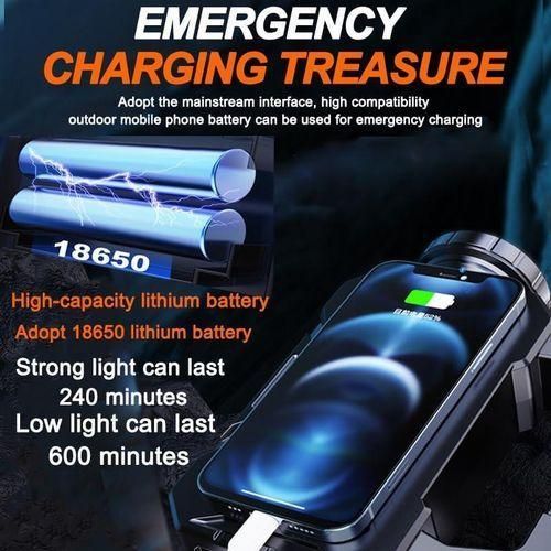 product_image_name-Generic-Lampe Torche Solaire Ultra-Puissante – Searchlight LED 2 Modes (Lointain/Proche) – Power Bank, Batterie Haute Endurance, Recharge Solaire & USB-6