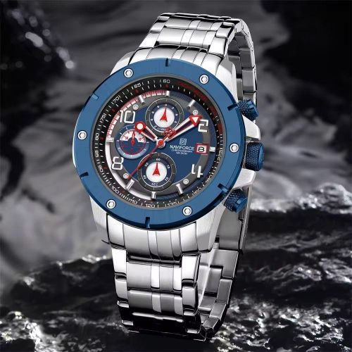 product_image_name-Naviforce-Montre Homme De Luxe à Quartz avec double affichage, en Acier inoxydable, très Tendance Modèle NF8056-1