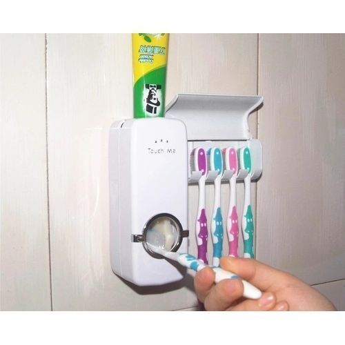 product_image_name-Generic-Distributeur Automatique De Dentifrice Avec Porte Brosse A Dent - Blanc-1