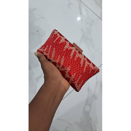 Pochette rouge shop pas cher
