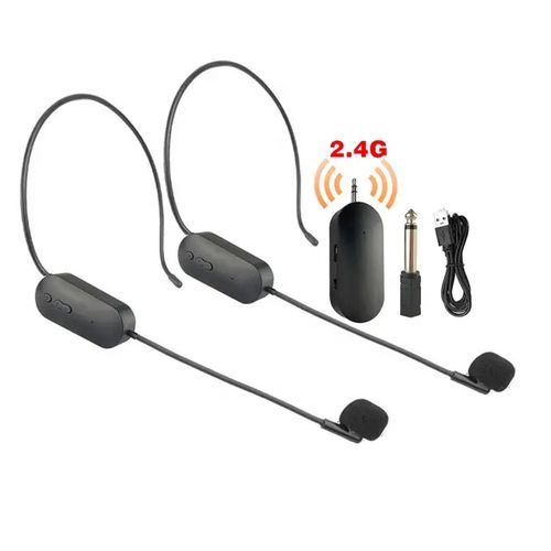 Generic Système De Microphone Sans Fil Pour 2 Personnes, Double Casque Sans  Fil 2,4 G, Idéal Pour Les Haut-parleurs, Amplificateur Vocal, Système De  Sonorisation, Enseignant, Guides Touristiques, Instructeur De Fitness. -  Prix