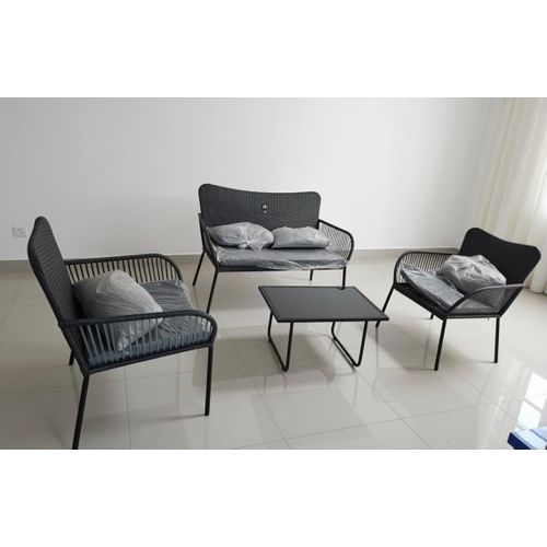 Generic Ensemble de meubles de terrasse / salon de jardin bas 4 pièces