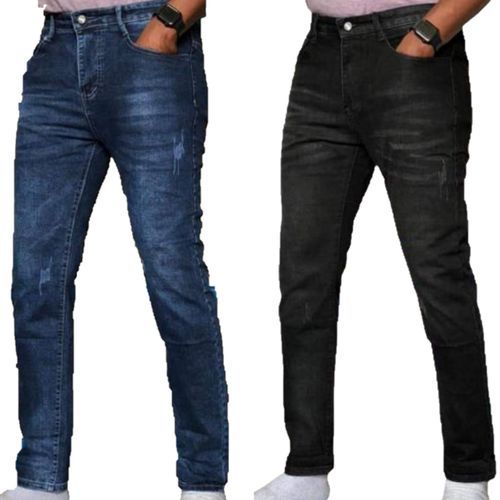Fashion Lot De 2 Pantalon Jeans Homme Bleu Noir Prix pas cher Jumia CI