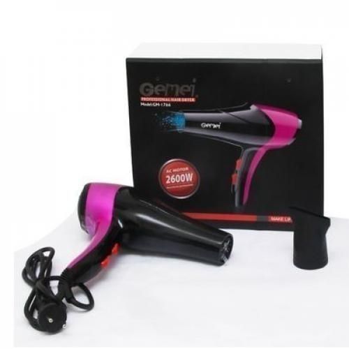 Gemei Sèche Cheveux Pliant - 2600 W -GM-1766 - Violet/Noir