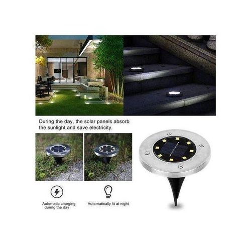 product_image_name-Generic-Lot De 4 Lampe Solaire D'extérieur Pour Jardin Et Allée De Pelouse-5