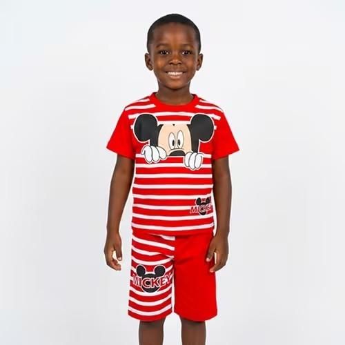 Fashion Ensemble 2 pièces coton Mickey – 3 à 5 ans - Rouge