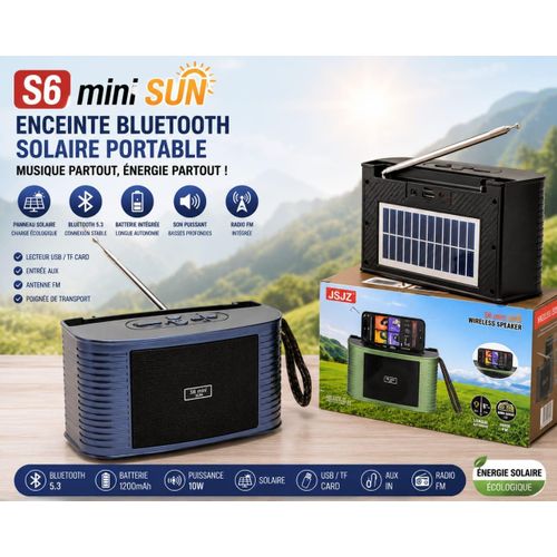 Generic Enceinte Bluetooth solaire portable Mini Sun avec radio FM - image 2