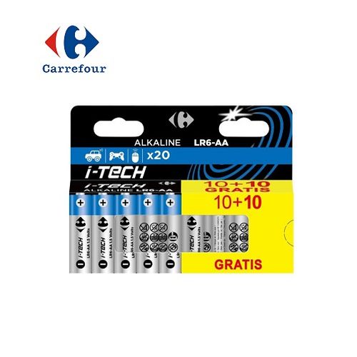 Pile LR6 AA i-tech Carrefour™ | 6 piles