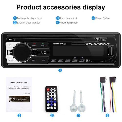 Generic Poste Autoradio Bluetooth USB MP3- - image 6