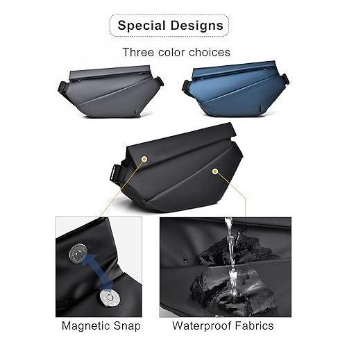 product_image_name-Fashion-Sacoche de poitrine pour homme, idéale pour les trajets quotidiens, le cyclisme et la moto. Sac étanche et grande capacité, porté épaule ou bandoulière - Noir.-6
