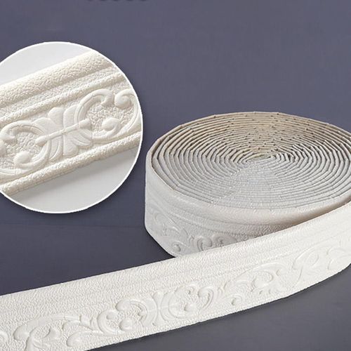 Generic Papier Peint Décoratif - Bordure De Plinthe - 1 Rouleau - Blanc
