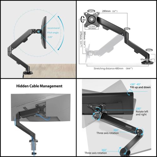 Gm Support Moniteur Bureau Télescopique - Prix pas cher