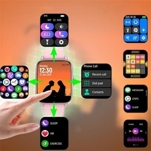 Generic Montre connectée sport avec appels Bluetooth | Compatible avec les téléphones iOS et Android - image 3