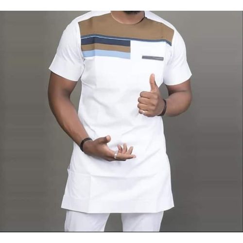 Fashion Style Tunique Pour Homme En Coton Glace Blanc Prix pas cher Jumia CI
