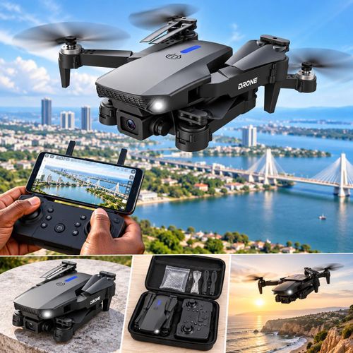 Generic Drone Pliable Télécommandé avec Caméra HD - E88 - image 4