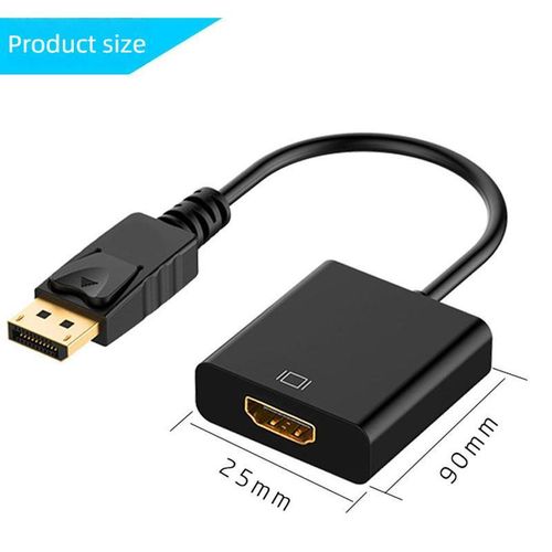 product_image_name-Generic-1080P DisplayPort DP vers hdmi adaptateur compatible convertisseur Port d’affichage mâle DP vers femelle HD TV adaptateur câble vidéo Audio pour PC TV-4