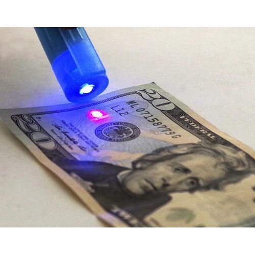 Multifonction UV Lumière Argent Contrefaçon Détecteur Stylo Mini Testeur De  Billet De Billet Stylo Monnaie Cash Checker Argent Faux Marqueur pour  Dollar US Euro Livre Yen Coréen Won 