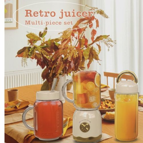 product_image_name-Generic-Mixeur Portable Multifonction Électrique Rétro USB - Lames Inox 22000 tr/min, Tasses à Emporter Sans BPA, Rechargeable - Pour Smoothies & Jus-2