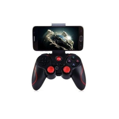 Generic Manette De Jeu Bluetooth Pour Téléphone Android Et IOS - Noir/Rouge - image 2