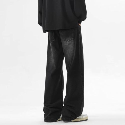 product_image_name-TOUPHY-Jeans Homme Jambe Droite Classique — Denim Confortable Durable pour Tenues Décontractées Quotidiennes - Noir-4