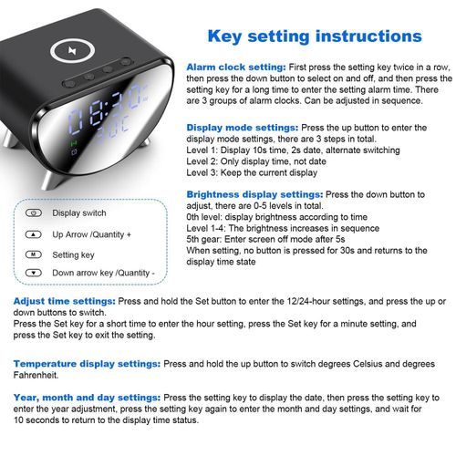 product_image_name-Generic-Horloge numérique domestique et réveil avec affichage de la température et chargeur sans fil de 15W-5