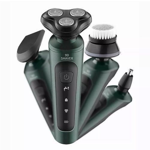 Generic 4-en-1 USB, éclairage numérique intelligent, lavable, multifonctionnel pour rasage, vert