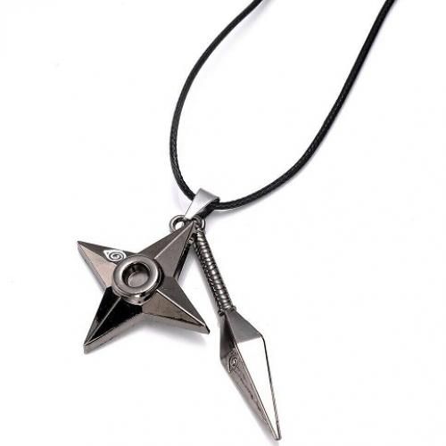 Collier Naruto - Shuriken kunai - Noir - Figurina