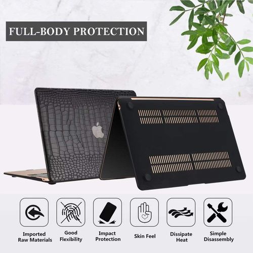 product_image_name-Kit-Coque Macbook : Kiit de Protection Similicuir Noir pour Macbook Pro 14pouces, 2021 à 2025 (A2442, A2779, A2992, A2918, A3112, A3185, A3401)-2