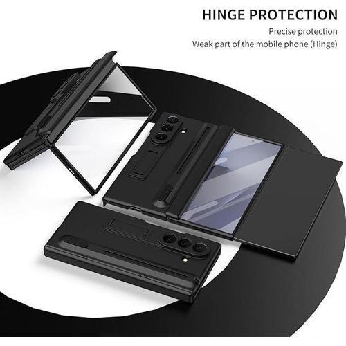 Generic Etui a Rabat Compatible Samsung Galaxy Z Fold 4 avec Stylet S intégrée - NOIR - image 2