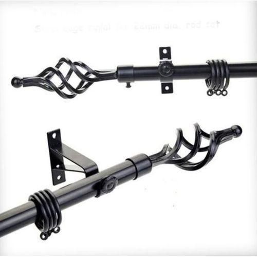 Generic Triangles - Porte Rideaux Extensible 1,5 Mètre - noir