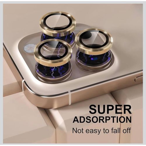 Generic Protège Caméra Compatible à IPhone 14 Pro- Couleur Gold