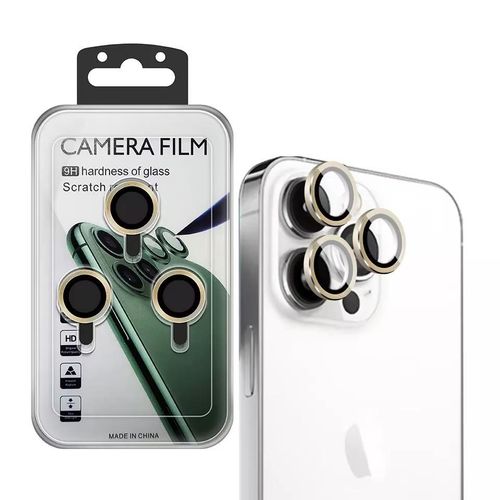 Generic Protège Caméra Compatible à IPhone 14 Pro- Couleur Gold - image 3