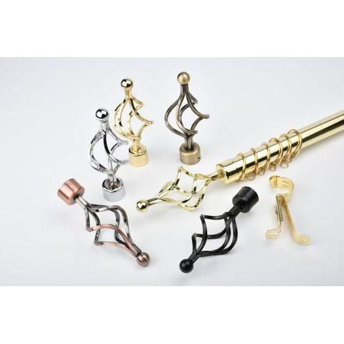 Generic Belle Lot De 4 Tringles à Rideaux Extensible 1m20 à 2m or - image 3
