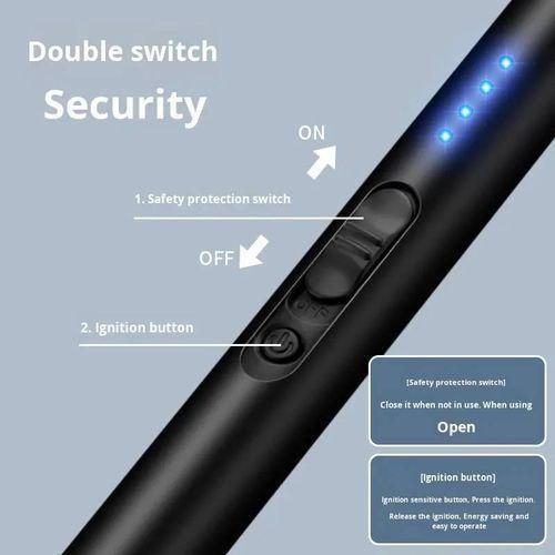 product_image_name-Generic-Allume Gaz Briquet Electrique USB Rechargeable Électronique Avec Flexible 360º - Noir-2