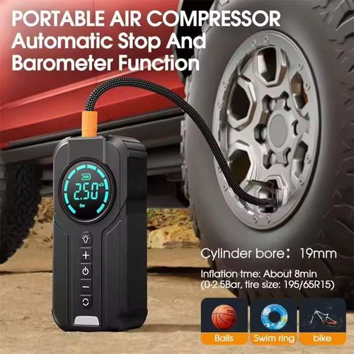 product_image_name-Generic-Démarreur de voiture portable, chargeur de batterie et compresseur d'air avec batterie externe, lampe de secours et boussole.-3