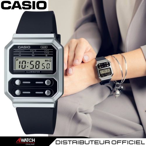 product_image_name-Casio-Montre Casio Vintage - A100WEF-1ADF - Bracelet En Résine Noir - Affichage Numérique - Résistant à L'eau-1