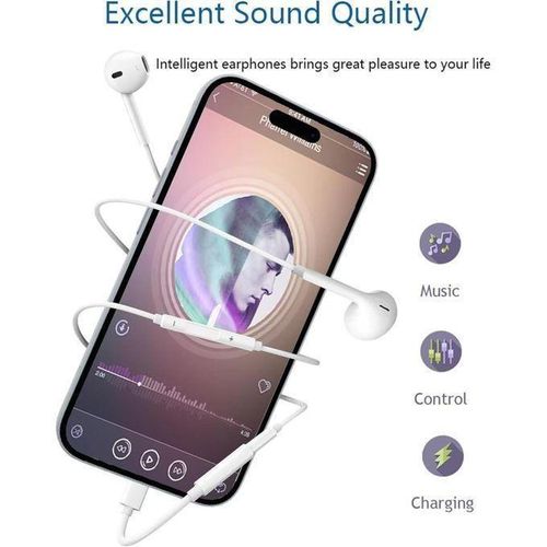 Generic Ecouteurs original C compatible pour iPhone 15, 16 et 17 - image 3